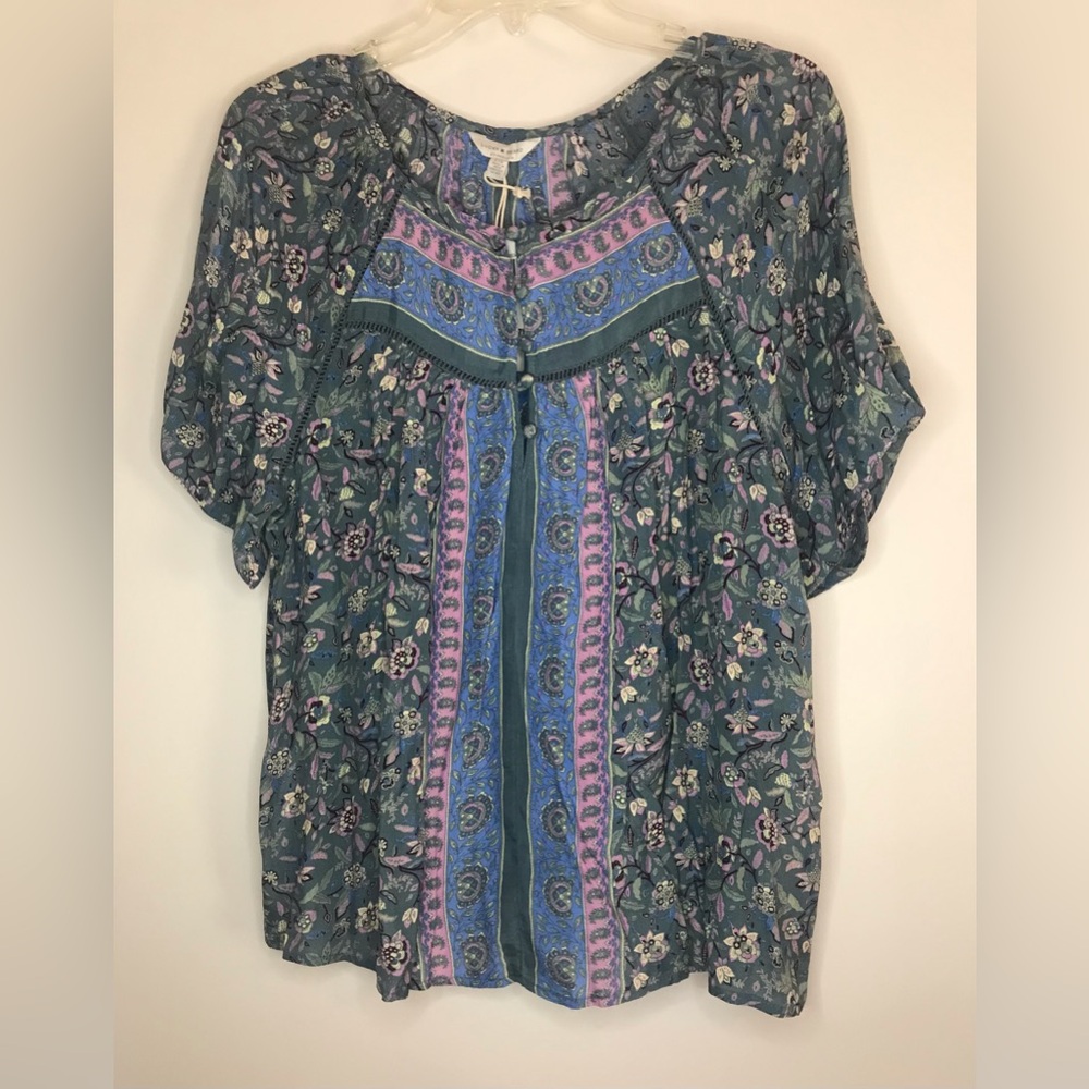 NWT Lucky Brand peasant top L